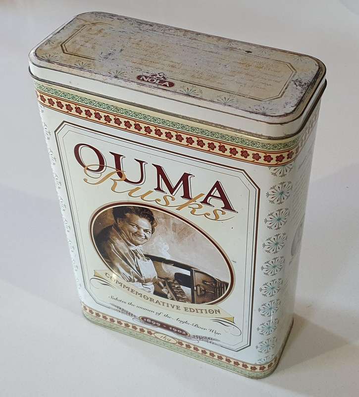OUMA RUSKS tin as per photo.