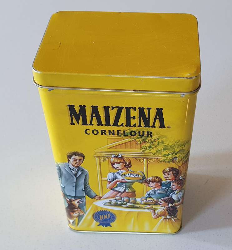 Maizena cornflour tin as per photo.