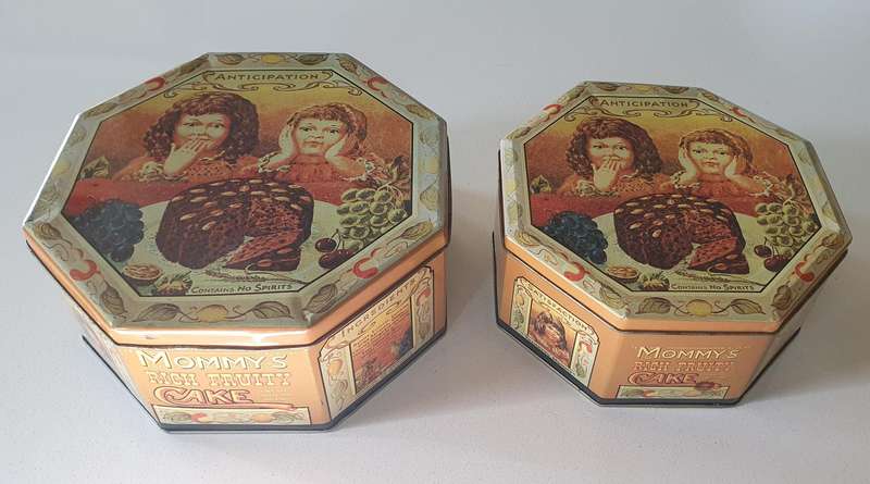 2x MUMMY'S RICH FRUITY CAKE tin as per photo.