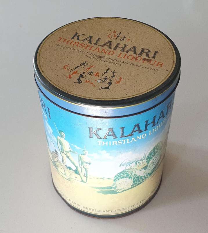 Large KALAHARI LIQUEUR tin as per photos