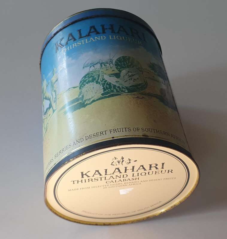 Large KALAHARI LIQUEUR tin as per photos