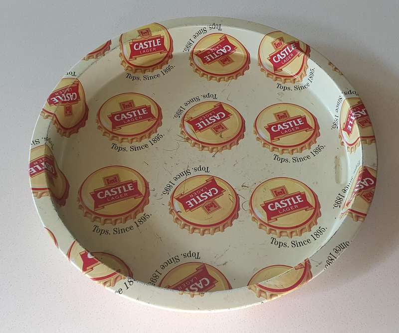 CASTLE LAGER tin tray as per photo.