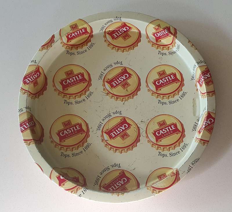 CASTLE LAGER tin tray as per photo.