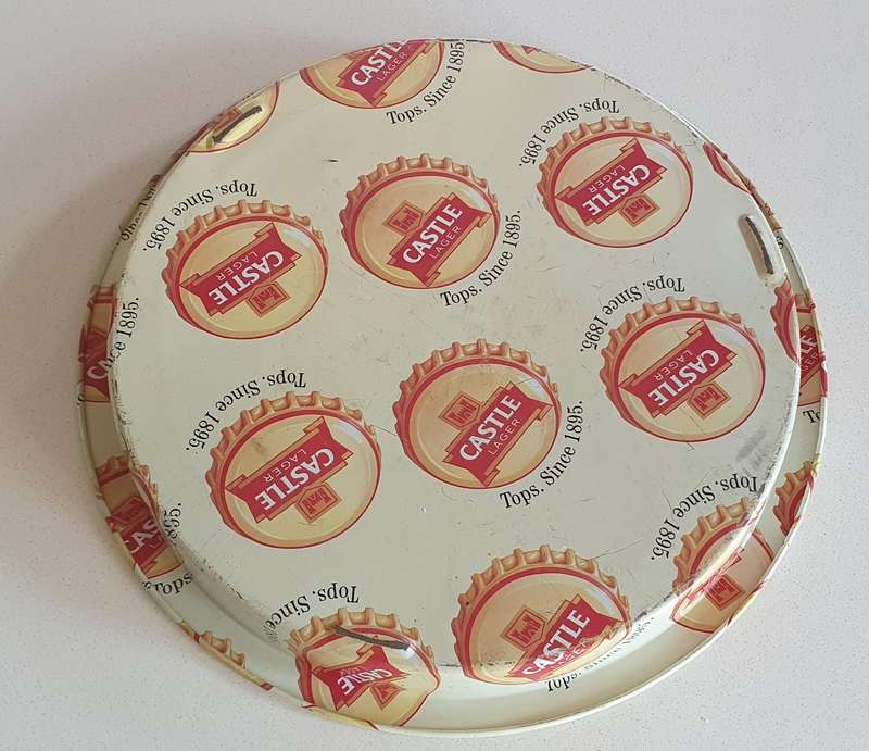 CASTLE LAGER tin tray as per photo.