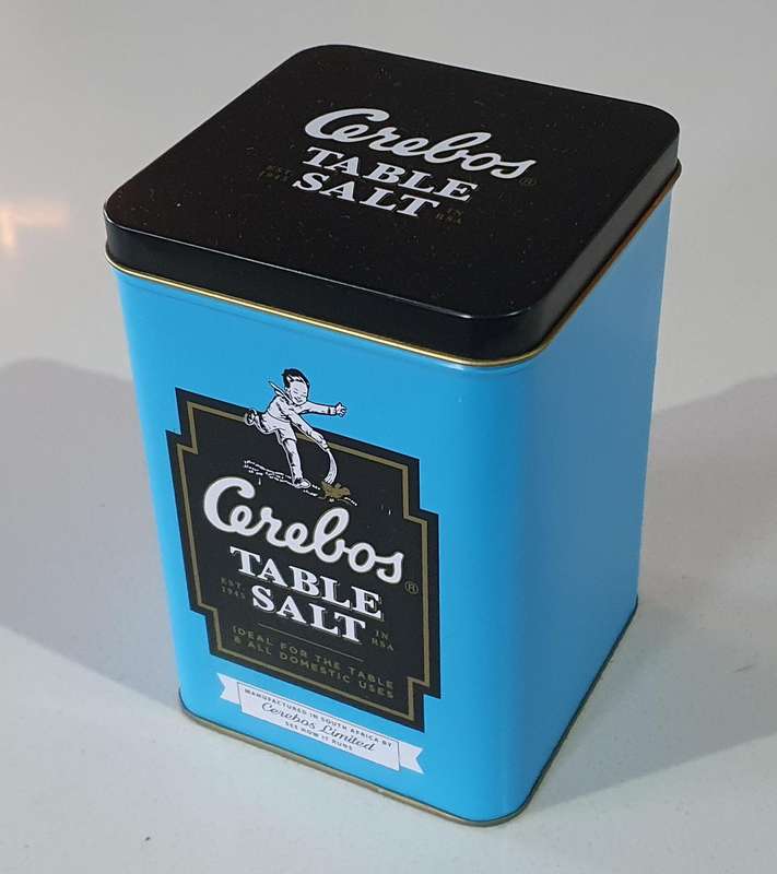 CEREBOS table salt tin as per photos