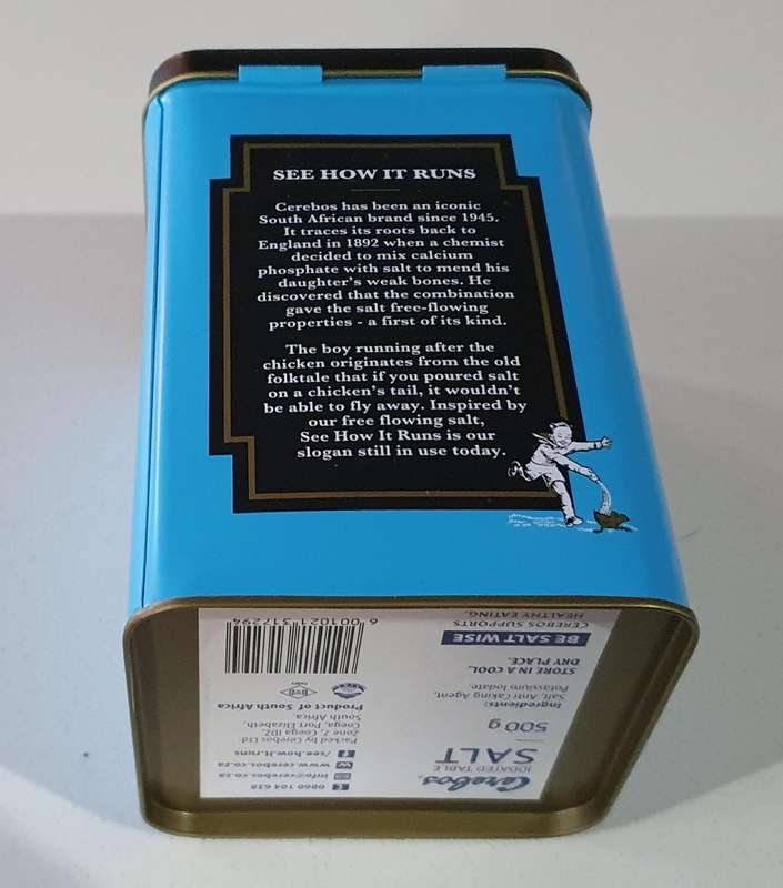CEREBOS table salt tin as per photos