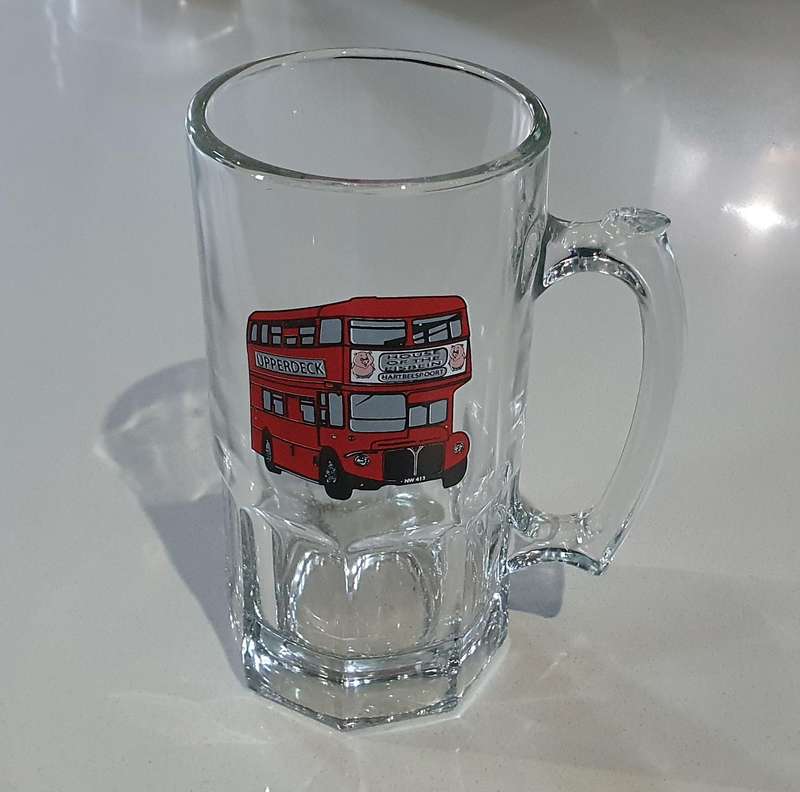 1 Liter glass BEER MUG as per photos