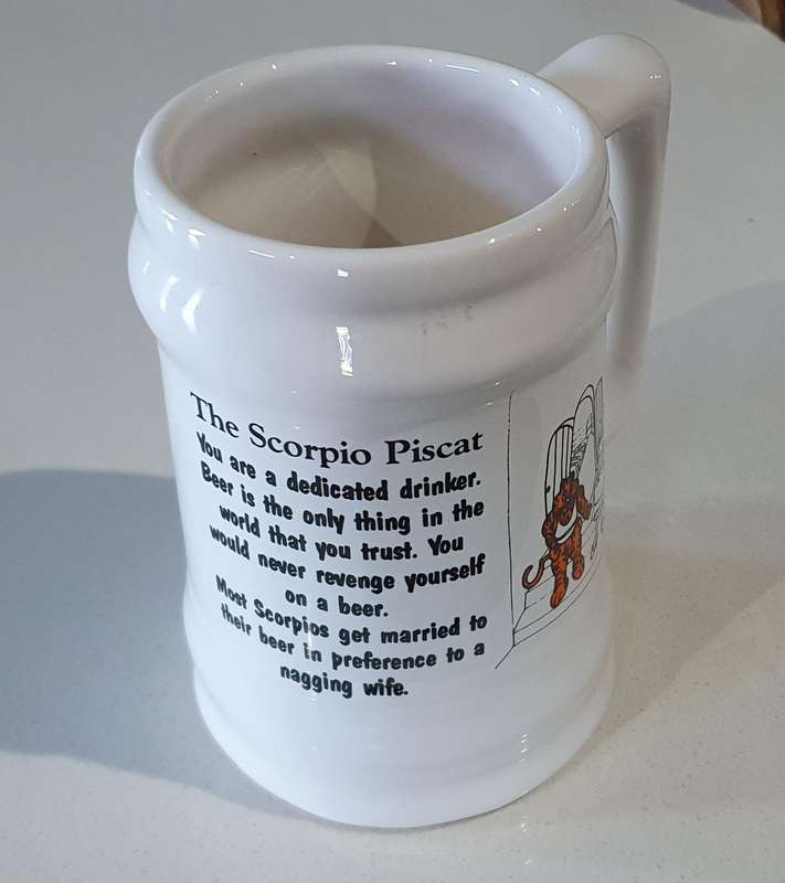 The Scorpio Piscat BEER MUG as per photos