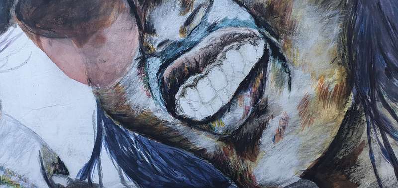 Original mixed medium painting on paper
