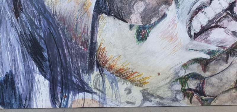Original mixed medium painting on paper