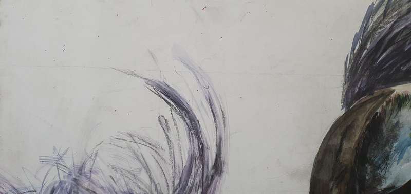 Original mixed medium painting on paper