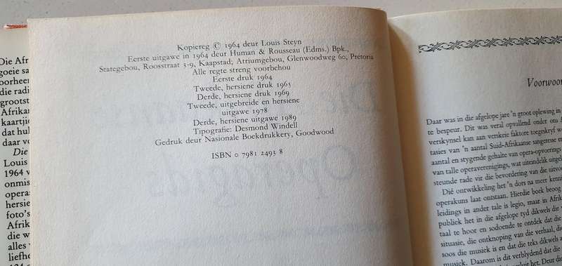 Die Afrikaanse operagids by Louis Steyn - hard cover book