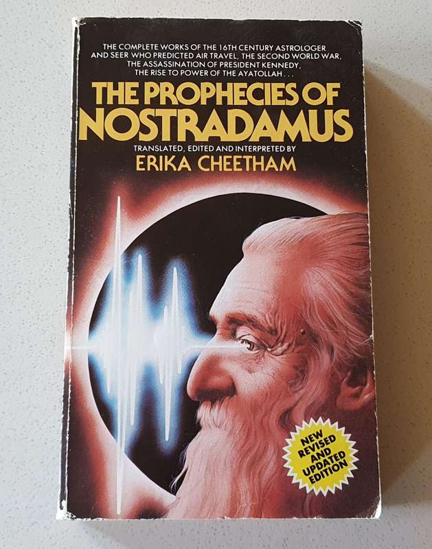 The Prophecies of Nostradamus by Erika Cheetham - soft cover book