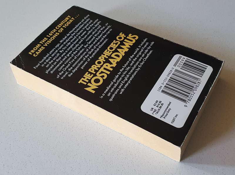 The Prophecies of Nostradamus by Erika Cheetham - soft cover book