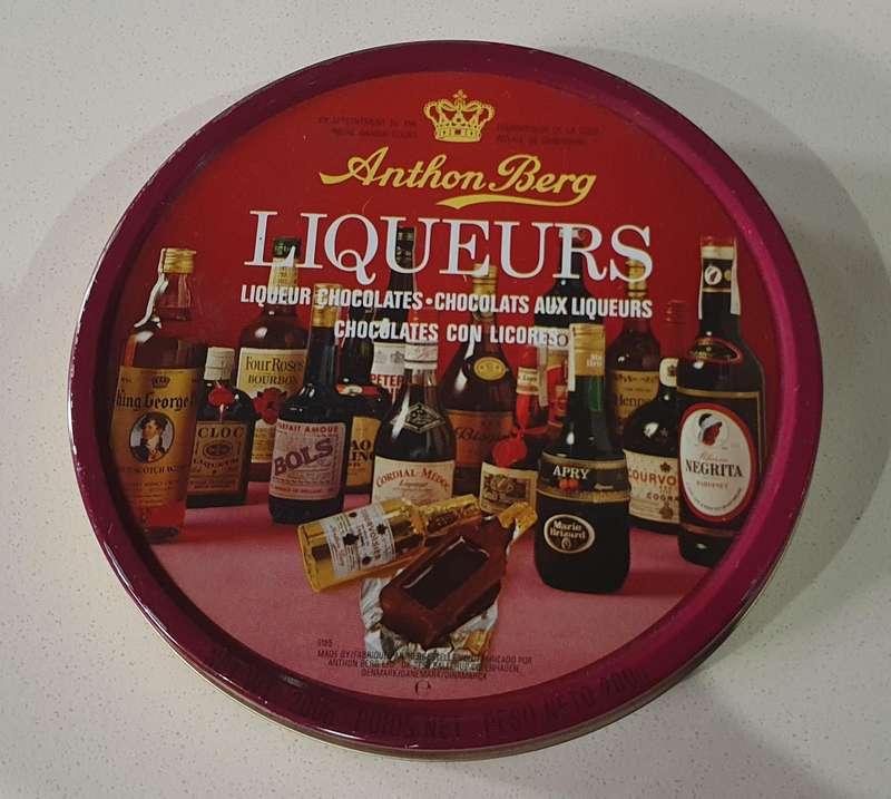 Anthon Berg Liqueurs tin as per photo