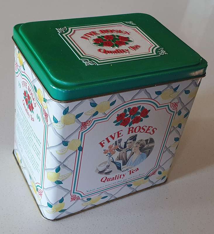 FIVE ROSES tea tin as per photos