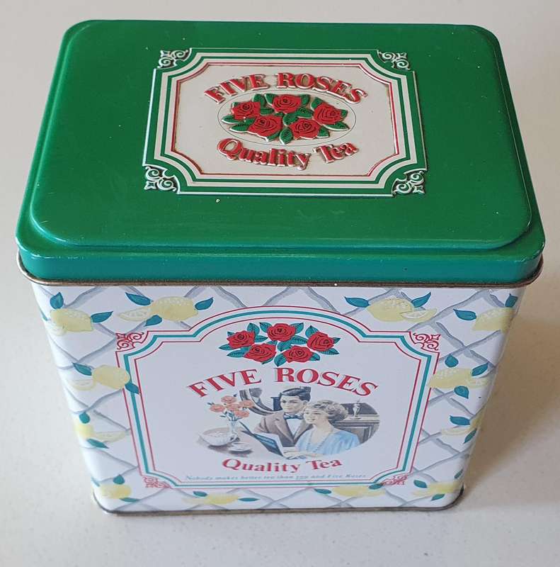 FIVE ROSES tea tin as per photos