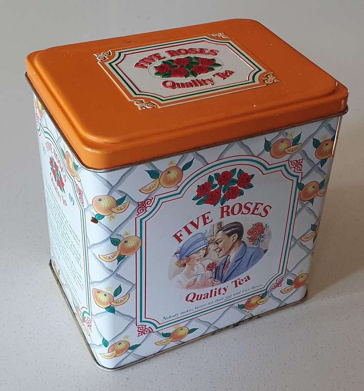 FIVE ROSES tea tin as per photos
