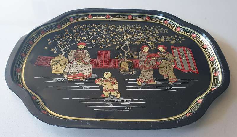 Tin tea serving tray as per photos
