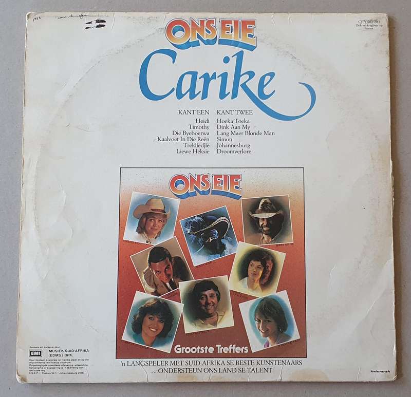 ONS EIE CARIKA grootste treffers - vintage vinyl LP as per photo