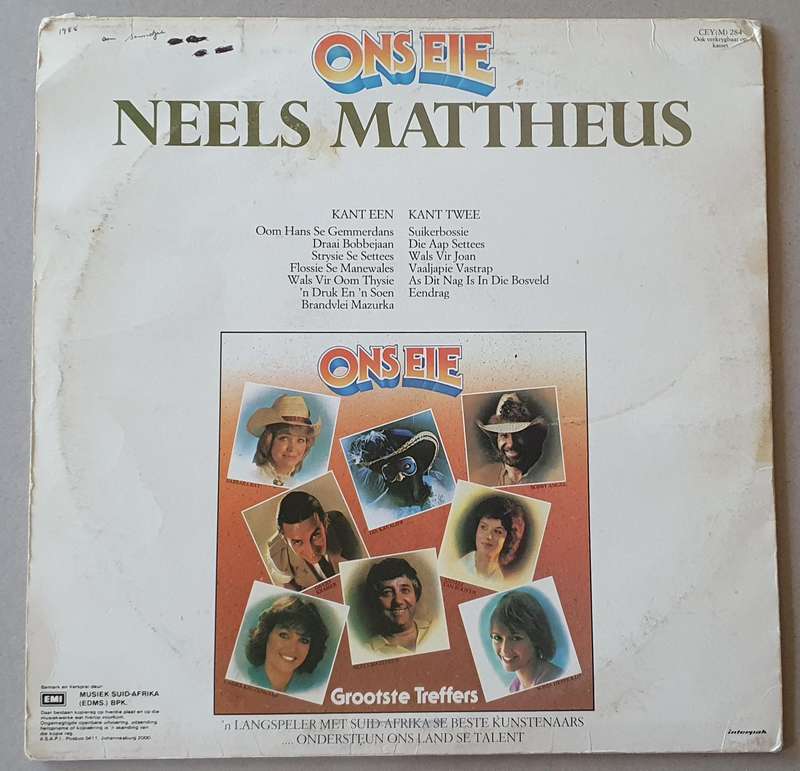 ONS EIE NEELS MATTHEUS grootste treffers - vintage vinyl LP as per photo