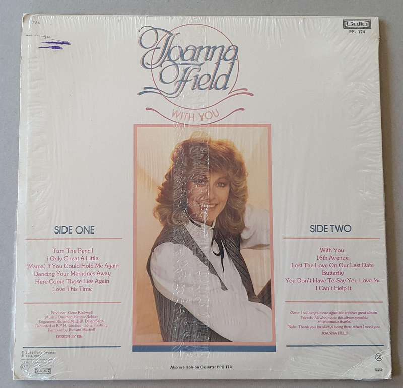 JOANNA FIELD with you - vintage vinyl LP as per photo