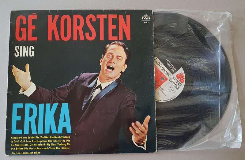GE KORSTEN sing Erika - vintage vinyl LP as per photo