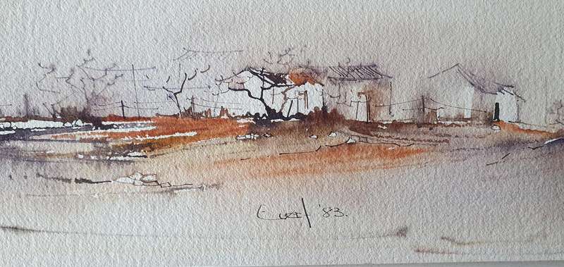 Original unframed watercolour painting by EVERT KAPP
