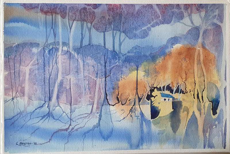 Original unframed watercolour painting by LOUIS HIEMSTRA