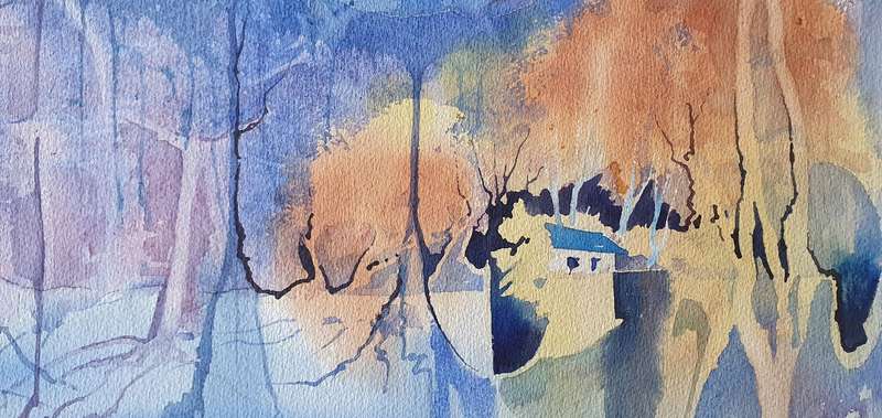 Original unframed watercolour painting by LOUIS HIEMSTRA