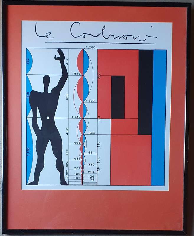 Vintage framed poster LE CORBUSIER