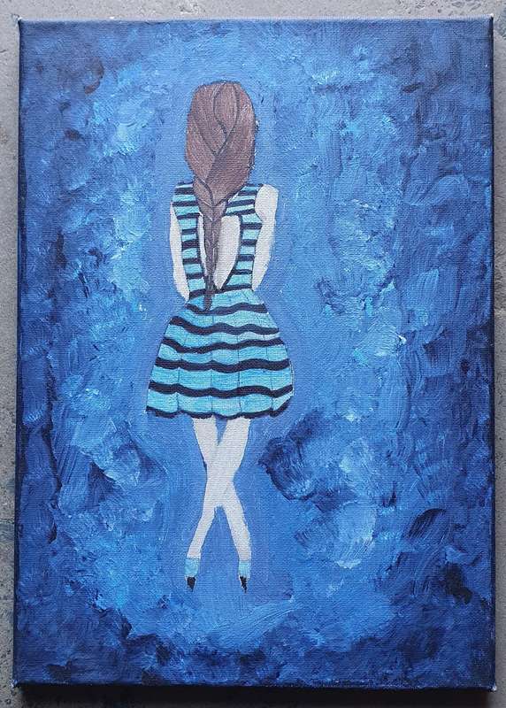 Acrylic painting on canvas as per photo