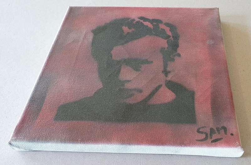 Mixed medium JAMES DEAN painting by SAM on canvas as per photo