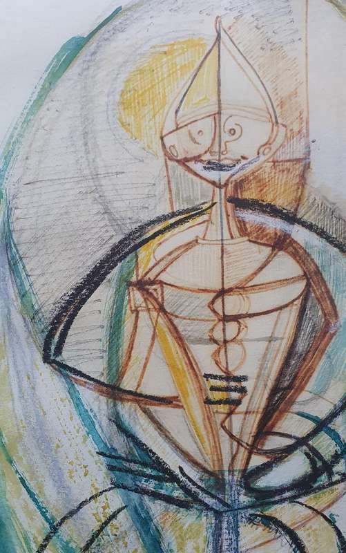 Framed mixed medium artwork by ESME TEVBE as per photo