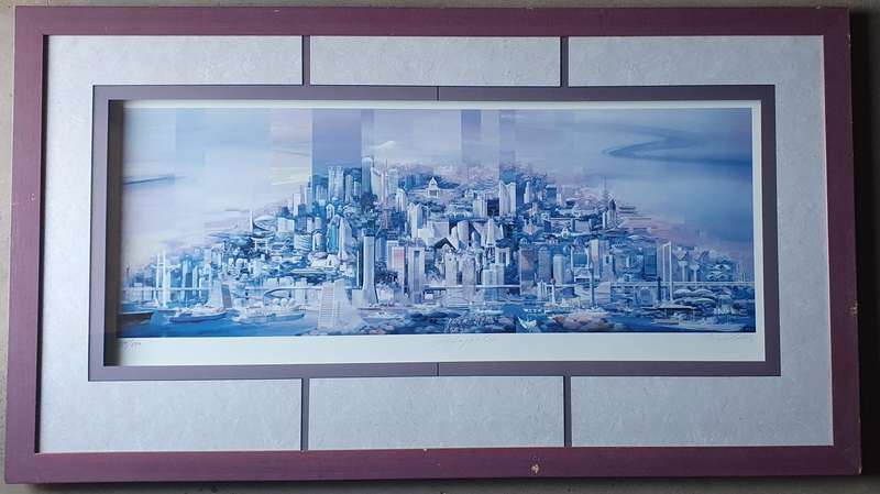 Framed architectural limited edition print 150/500 of a MEGAPOLIS -  as per photo