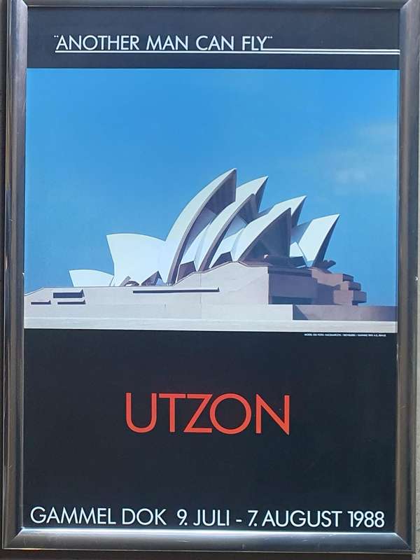 Vintage framed poster 1988, UTZON - Sydney opera house -  as per photo