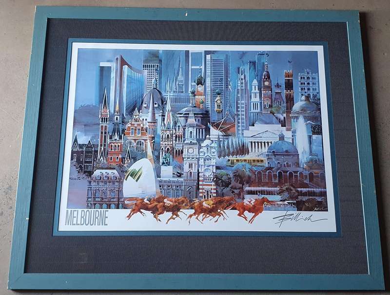 Framed architectural print of MELBOURNE -  as per photo