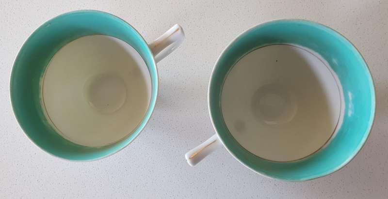 Two vintage blue Princess cups as per photos