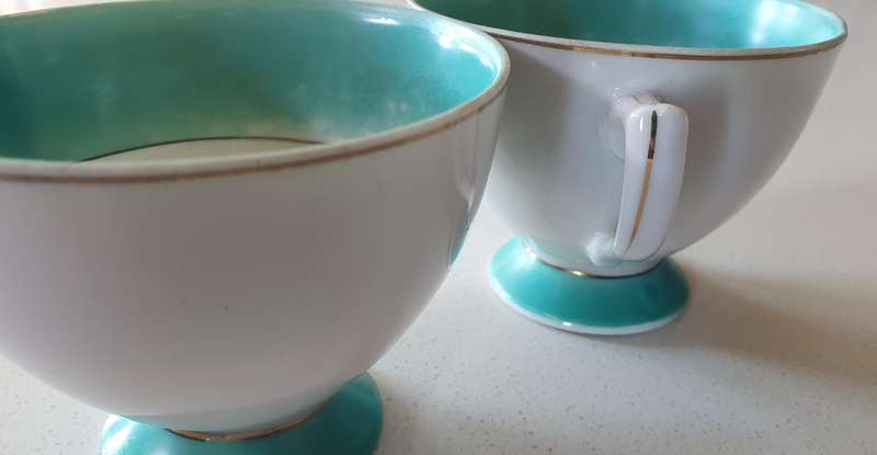 Two vintage blue Princess cups as per photos