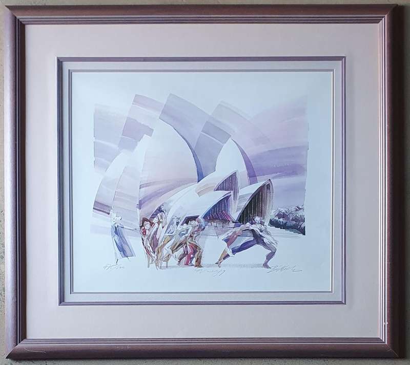 Framed architectural limited edition print of Sydney opera house - SENERGY -  as per photo