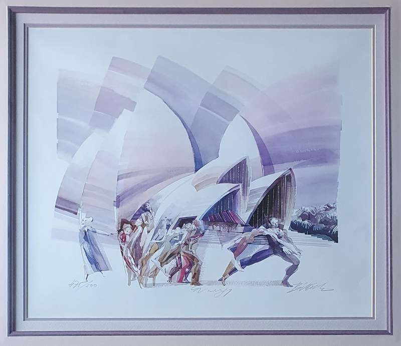 Framed architectural limited edition print of Sydney opera house - SENERGY -  as per photo