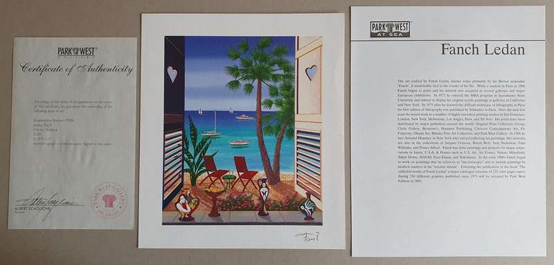 LEDAN FANCH high quality print with certificate as per photos