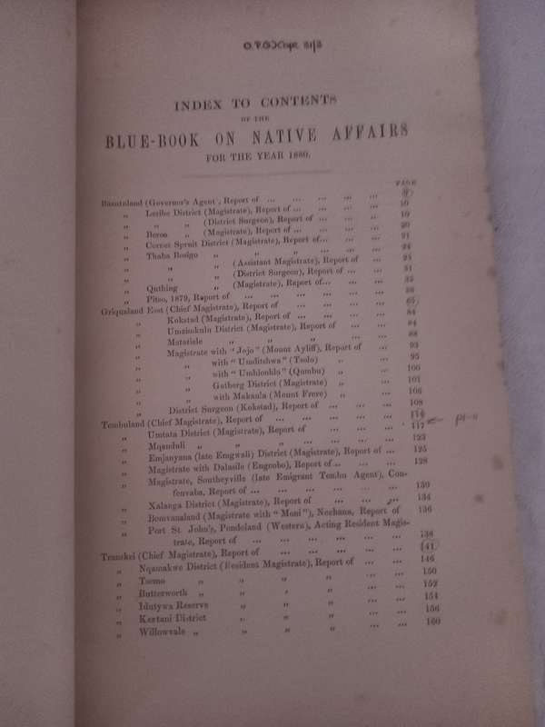 Blue-Book on Native Affairs - 1880 (scarce)