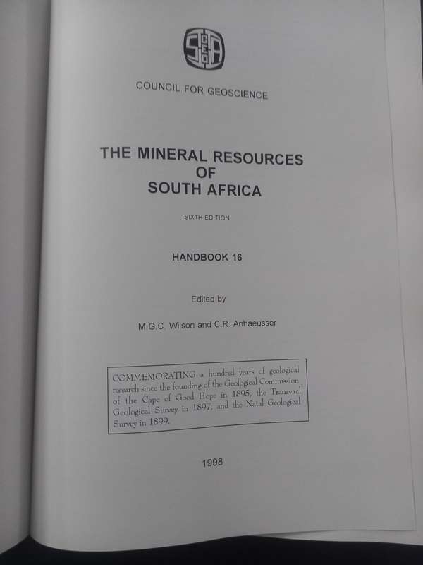 The Mineral Resources of South Africa