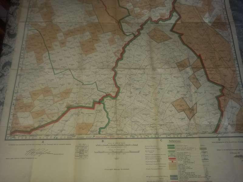 Geluk - map of the Union of South Africa Province of Transvaal map, 1911