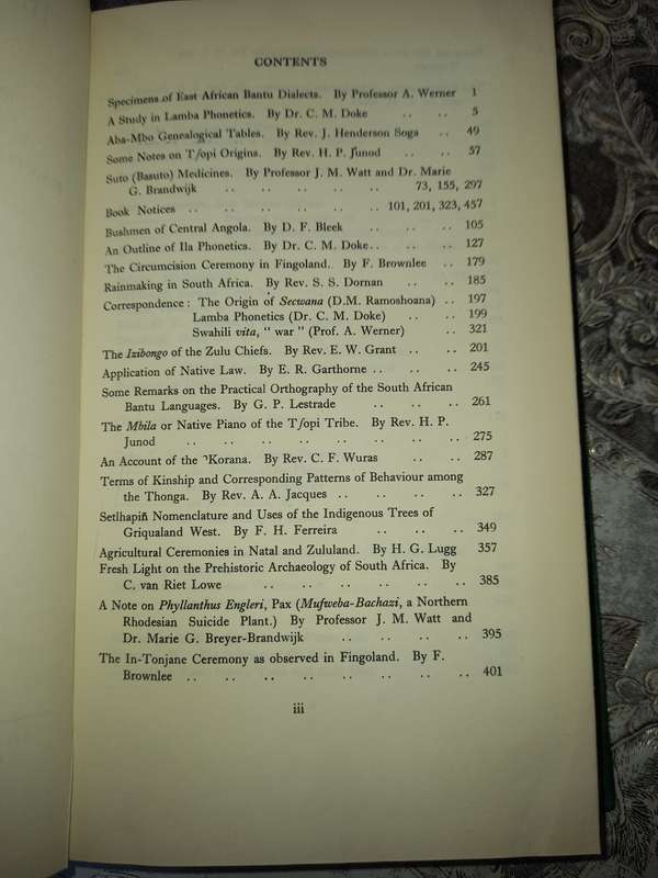 Bantu Studies - 1921-1941, General South African Anthropology, bound volumes