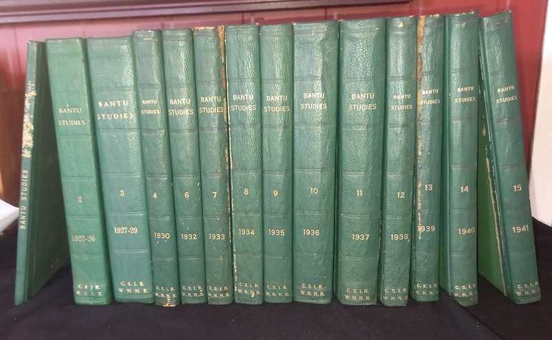 Bantu Studies - 1921-1941, General South African Anthropology, bound volumes