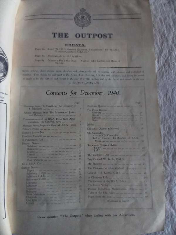 "The Outpost"  1890-1940 Jubilee and Christmas number 1940