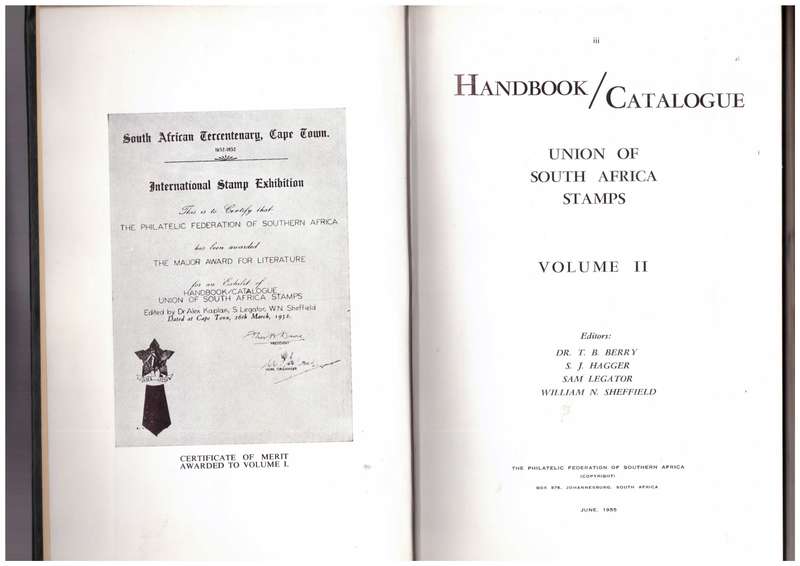 Handbook / Catalogue Union of South Africa Stamps , Volume 2 - de luxe edition