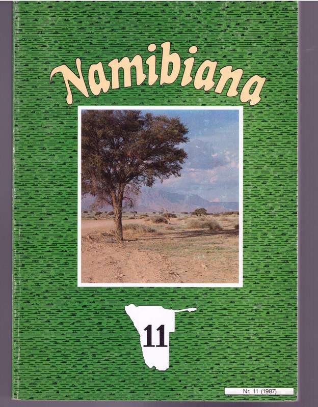 Namibiana SWA Scientific Society   number 11,  - 1987